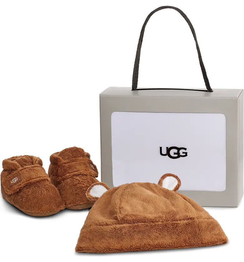 Bixbee Faux Fur Beanie & Booties Set | Nordstrom