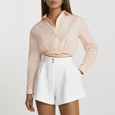 White structured shorts | River Island (UK & IE)