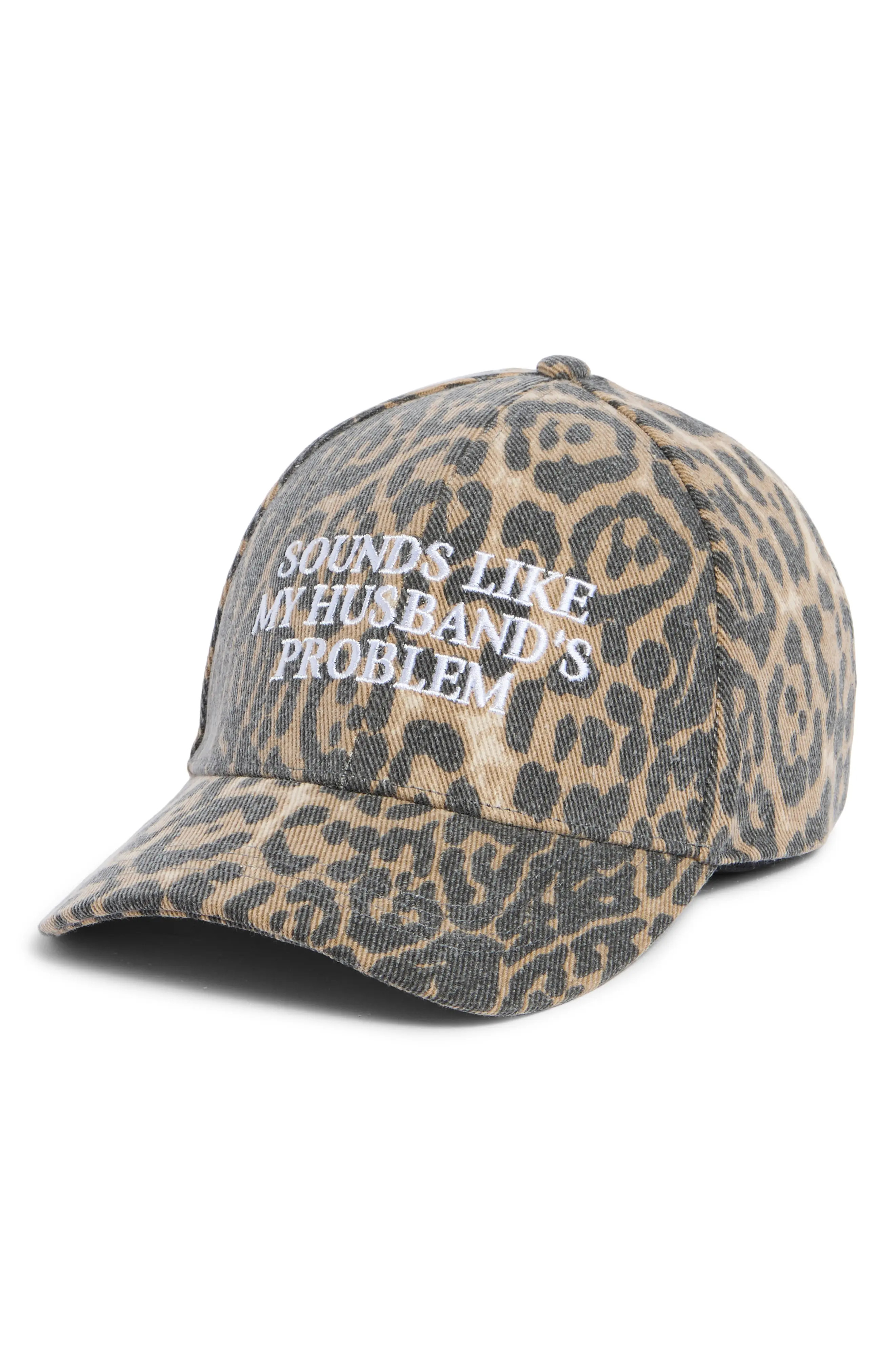 David & Young Sounds Like My Husband's Problem Snapback Cap in Leopard at Nordstrom Rack | Nordstrom Rack