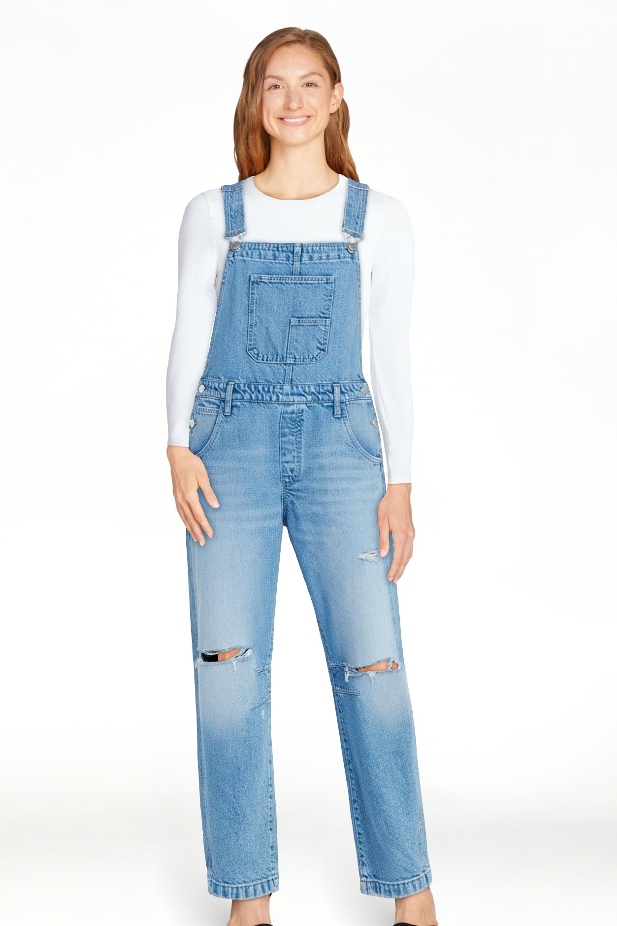 Scoop Women's and Women's Plus Cotton Barrel Overalls, 24", 26", and 28" Inseams, Sizes XS-4X | Walmart (US)