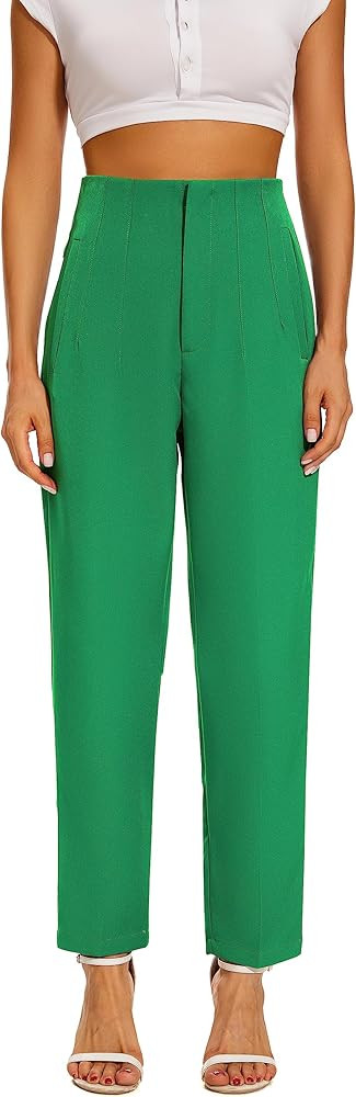 Kusogiay High Waist Dress Pant for Women Business Trousers Work Office Pants with Pockets | Amazon (US)