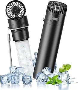 2-in-1 Handheld Fan & Portable Ice Therapy Cup, 7000 RPM Cooling Fan with Long-Lasting Cold Reten... | Amazon (US)