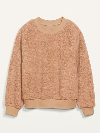 Loose Cozy Sherpa Sweatshirt for Women | Old Navy (US)