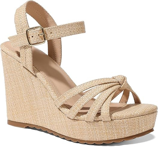 mikarka Sandals for Women 2026: Comfortable Wedge Platform Sandals Women - Braided Espadrilles fo... | Amazon (US)