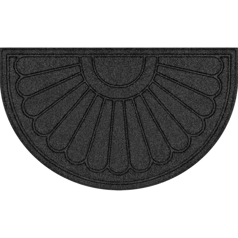 Mainstays 18"x30" Gray Sunburst Polyester Utility Entryway Door Mat | Walmart (US)