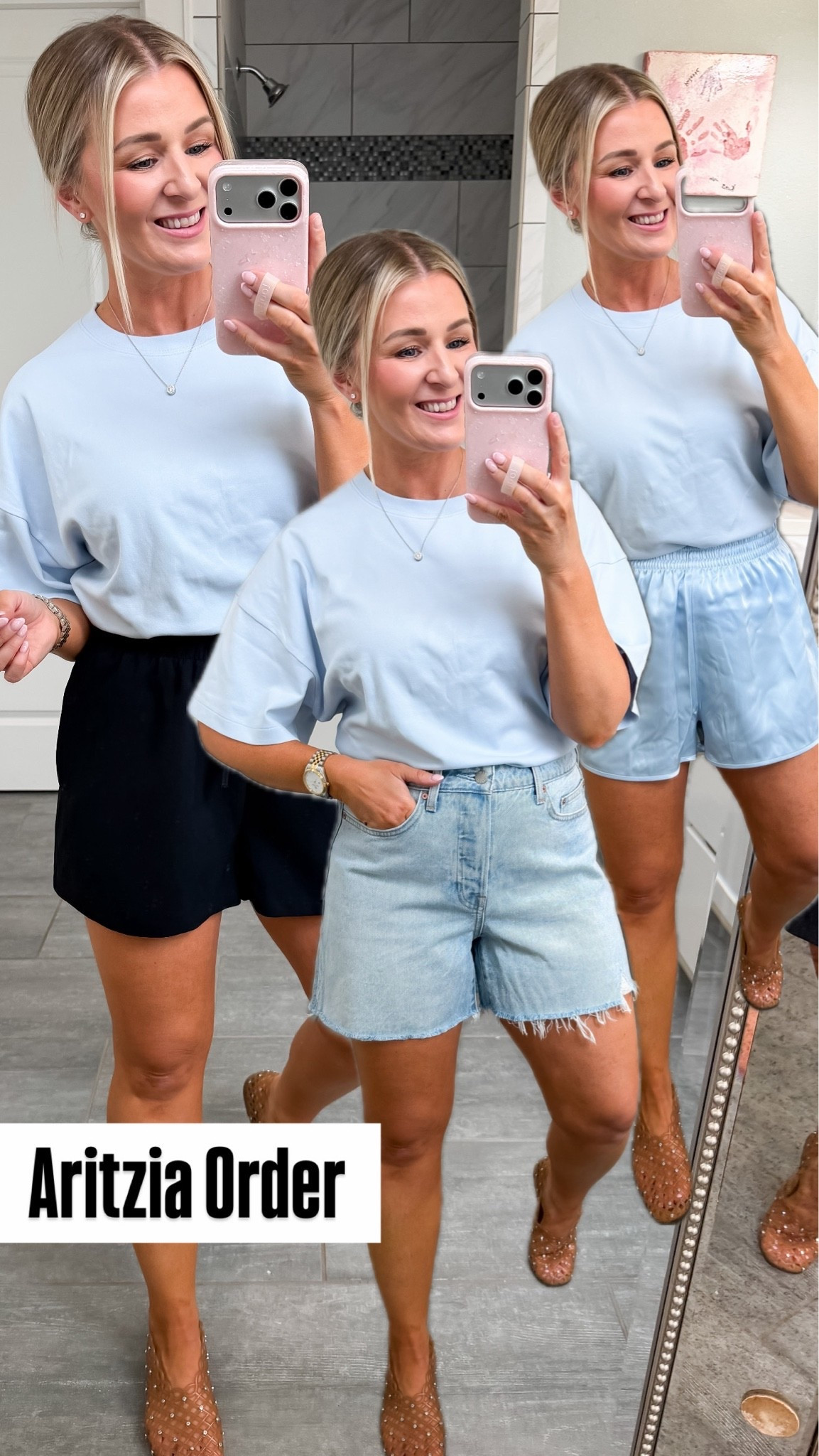 Aritzia ordered | denim shorts | pull on shorts | viral

#LTKootd #LTKSeasonal #LTKOver40