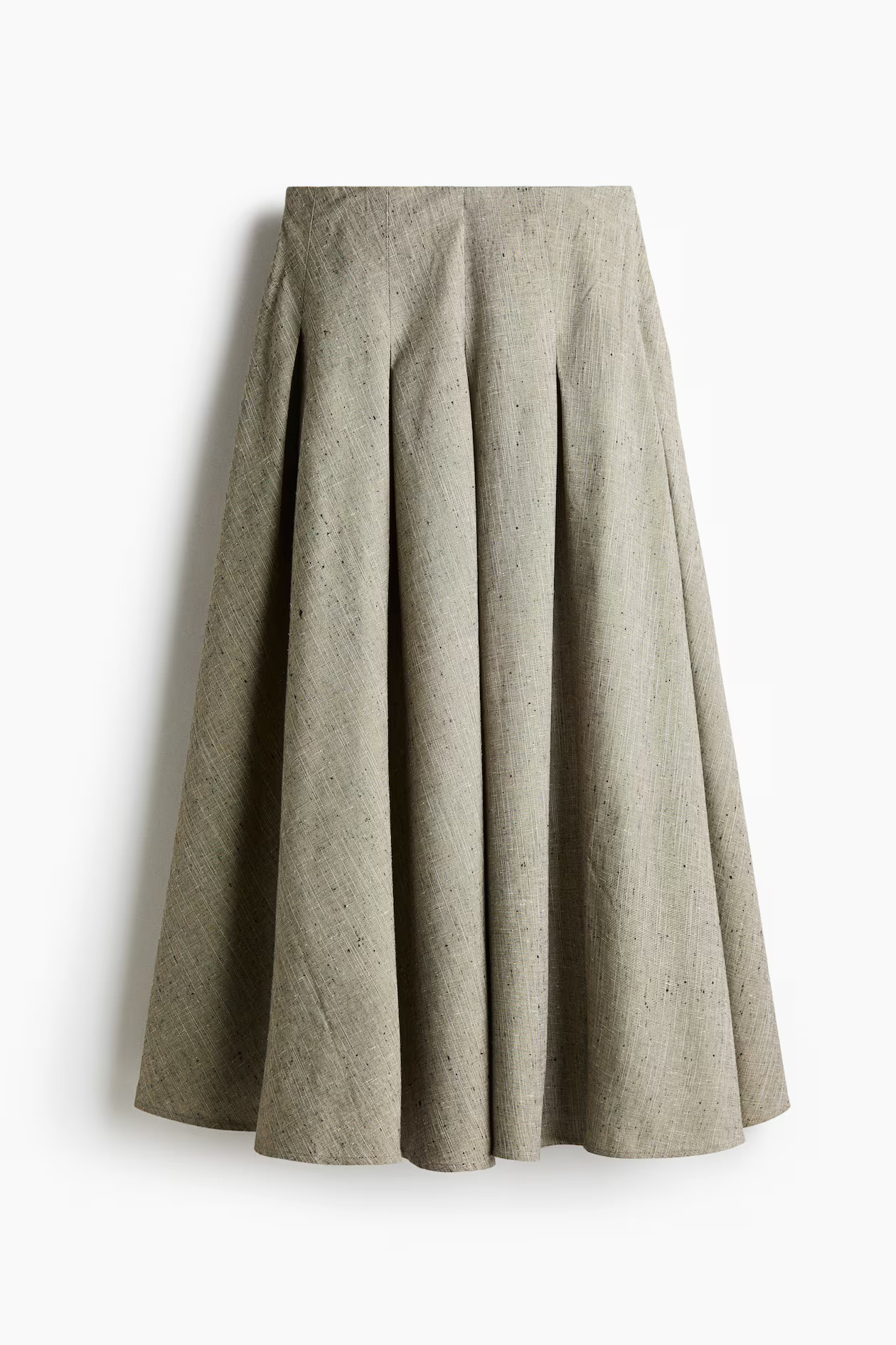Long Pleated Skirt - Beige melange - Ladies | H&M US | H&M (US + CA)
