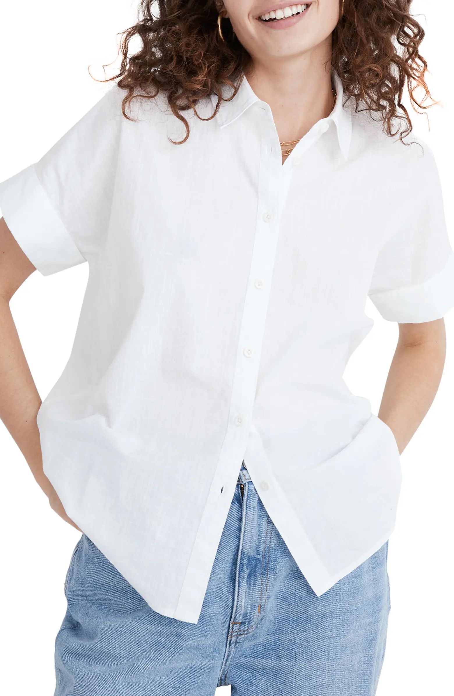 Madewell Courier Pintuck Back Shirt | Nordstrom | Nordstrom