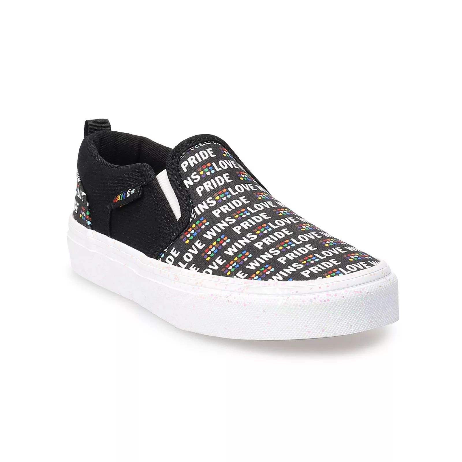Vans Asher Pride Kids' Slip-On Shoes, Boy's, Size: 1, Black | Kohl's