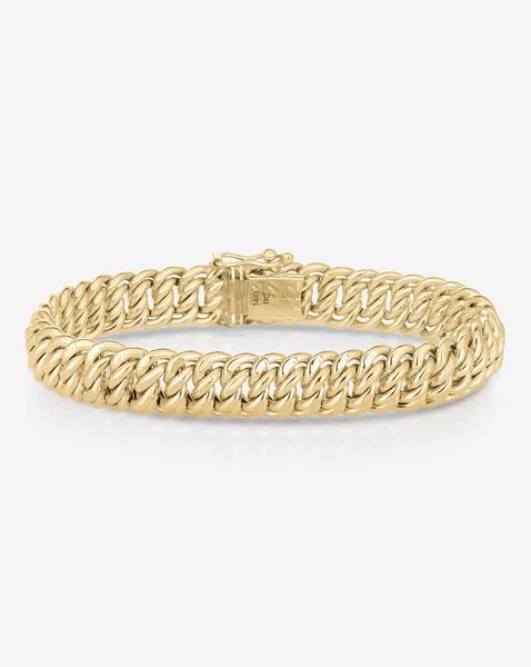 Bold Gold Braided Chain Bracelet | Ring Concierge
