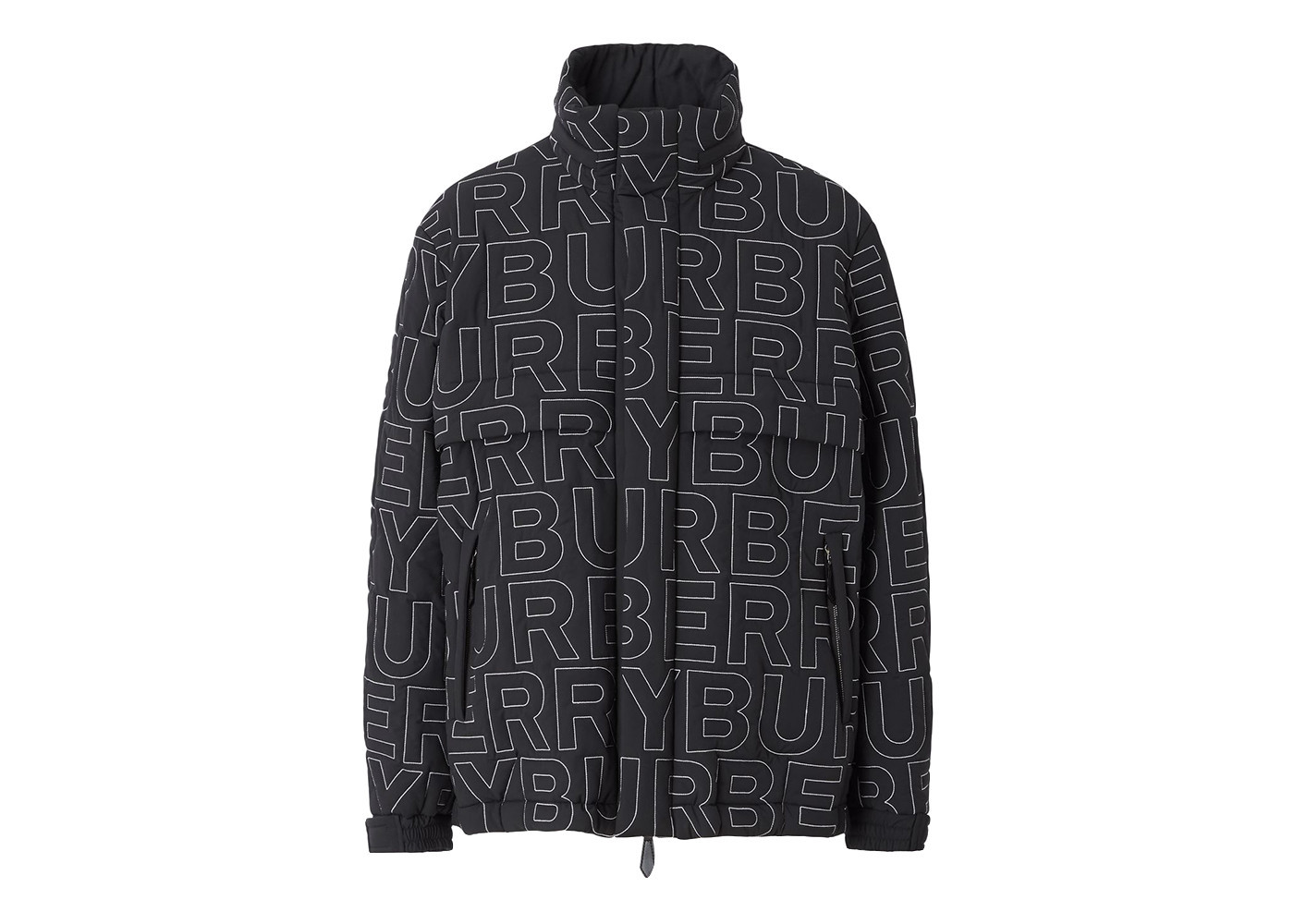 Men's Burberry Embroidered Logo Packaway Jacket in Black | StockX