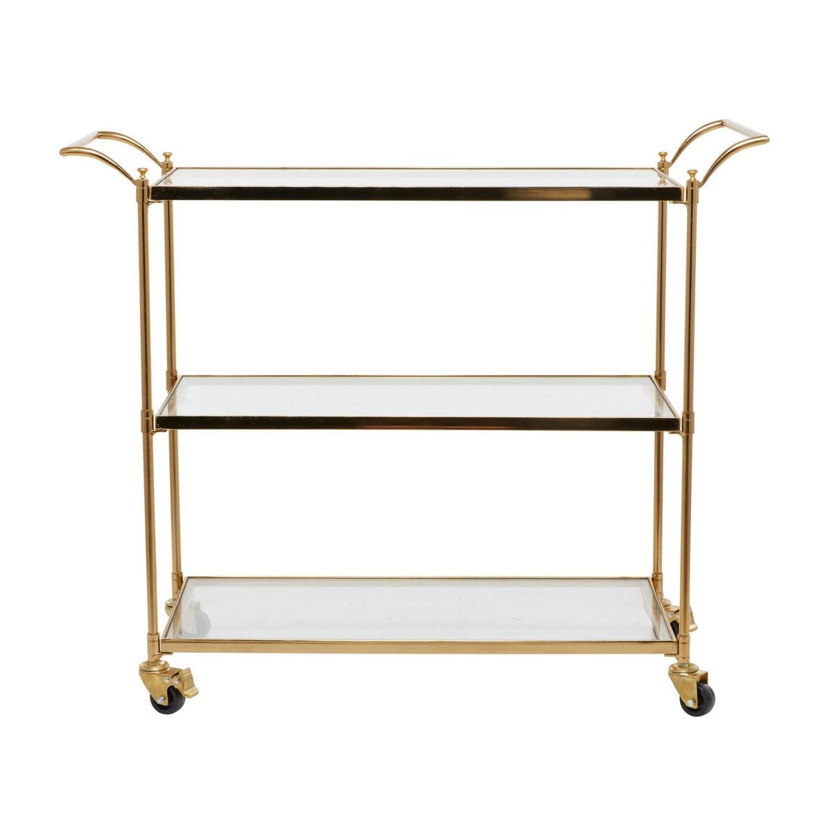 Modern 3 Shelf Metal Bar Cart Brass - Olivia & May | Target
