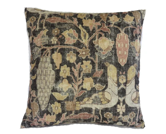 Black & Grey Kilim Style Print Pillow Cover 17  - Etsy | Etsy (US)