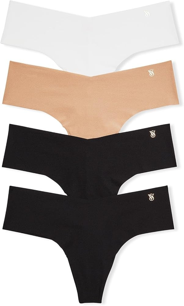 Victoria's Secret Women's No Show Thong Underwear, Panties for Women, Multi Pack (XS-XXL) | Amazon (US)