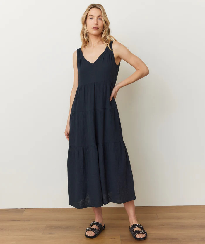 Corinne Double Cloth Maxi Dress | Marine Layer