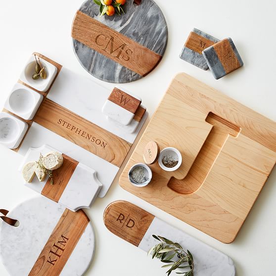 Wood and Marble Oval Cheese Board | Mark and Graham