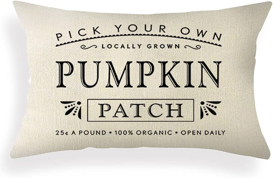 Fall Pumpkin Patch Lumbar Throw Pillow Cover 12 x 20 Inch Autumn Thanksgiving Farmhouse Harvest C... | Amazon (CA)