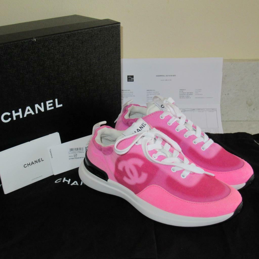 2021 NEW RECEIPT Chanel Pink Tie Dye Sneakers Trainers Running Shoes 36 US 6 | eBay | eBay US