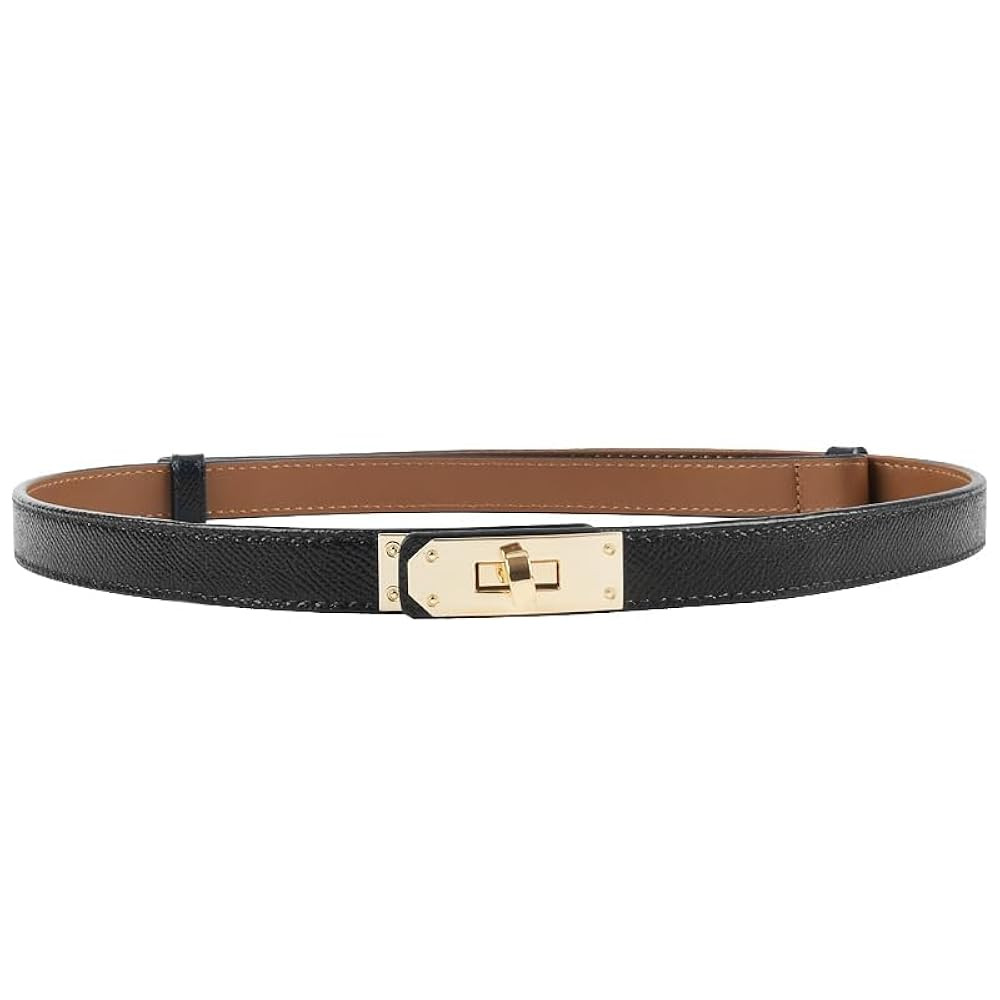 Women's Skinny Leather Belts Thin Waist Belt for Women with Turn Lock Buckle, Belts Woman Adjusta... | Amazon (CA)