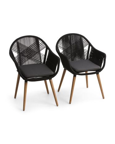 Set Of Two Woven Outdoor Chairs | TJ Maxx