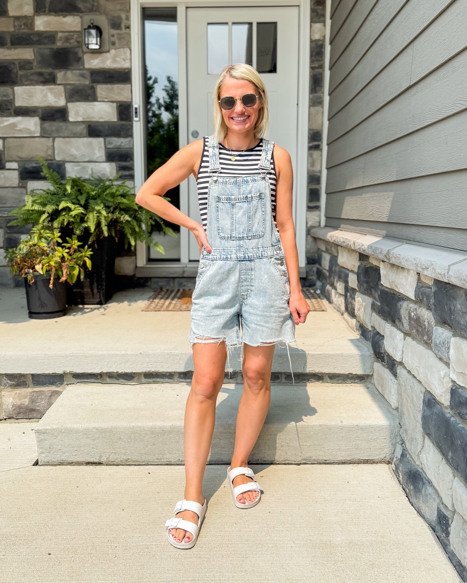 What I wore today as a 40 year old mom of 2! Overalls and tank are old, I linked similar

#LTKSeasonal #LTKStyleTip #LTKOver40