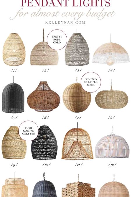 Woven basket pendant lights to fit any style and budget. home decor dining room light office light bedroom light rattan pendant light kitchen light woven chandelier

#LTKhome #LTKstyletip