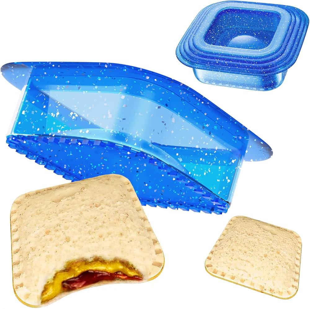 HiYZ Square Sandwich Cutter and Sealer, Glitter Sandwich Cutters for Kids Lunch, 5 PCS Decruster ... | Amazon (US)