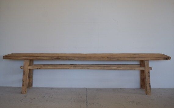 Long Wooden Antique-Style Bench 80.5" Long | Etsy (US)
