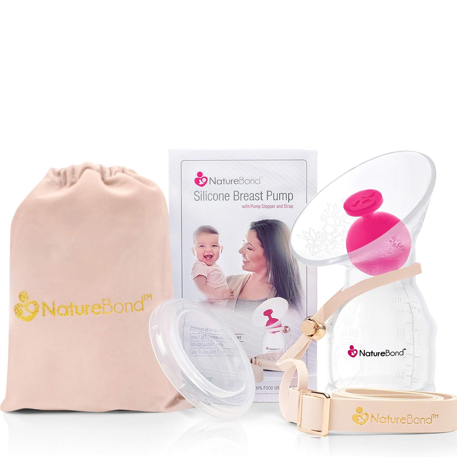 NatureBond Silicone Breastfeeding Manual Breast Pump Milk Saver Suction. New 2020 All-in-1 Pump S... | Amazon (US)