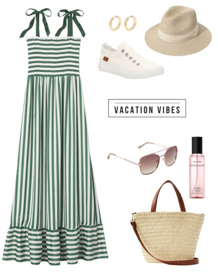 Give me all the vacation vibes. The sunglasses and straw bag are 50% off. 💚

#LTKunder50 #LTKSeasonal #LTKitbag