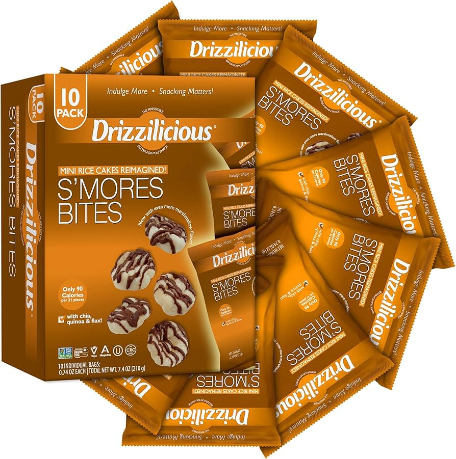Drizzilicious - 0.74 oz 10 Pack Mini Rice Cake (Smores) | Amazon (US)