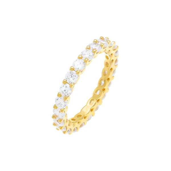 Round CZ Eternity Band | Adina Eden