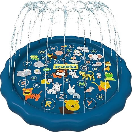 SplashEZ 3-in-1 Splash Pad, Sprinkler for Kids & Baby Pool for Learning – Toddler Sprinkler Poo... | Amazon (US)