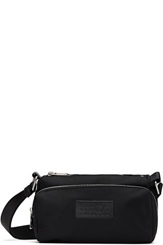 MM6 Maison Margiela - Black Nylon Crossbody Bag | SSENSE
