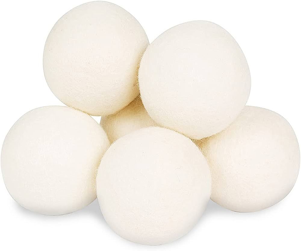 Wool Dryer Balls - Smart Sheep 6-Pack - XL Premium Natural Fabric Softener Award-Winning - Wool Balls Replaces Dryer Sheets - Wool Balls for Dryer - Laundry Balls for Dryer | Amazon (US)