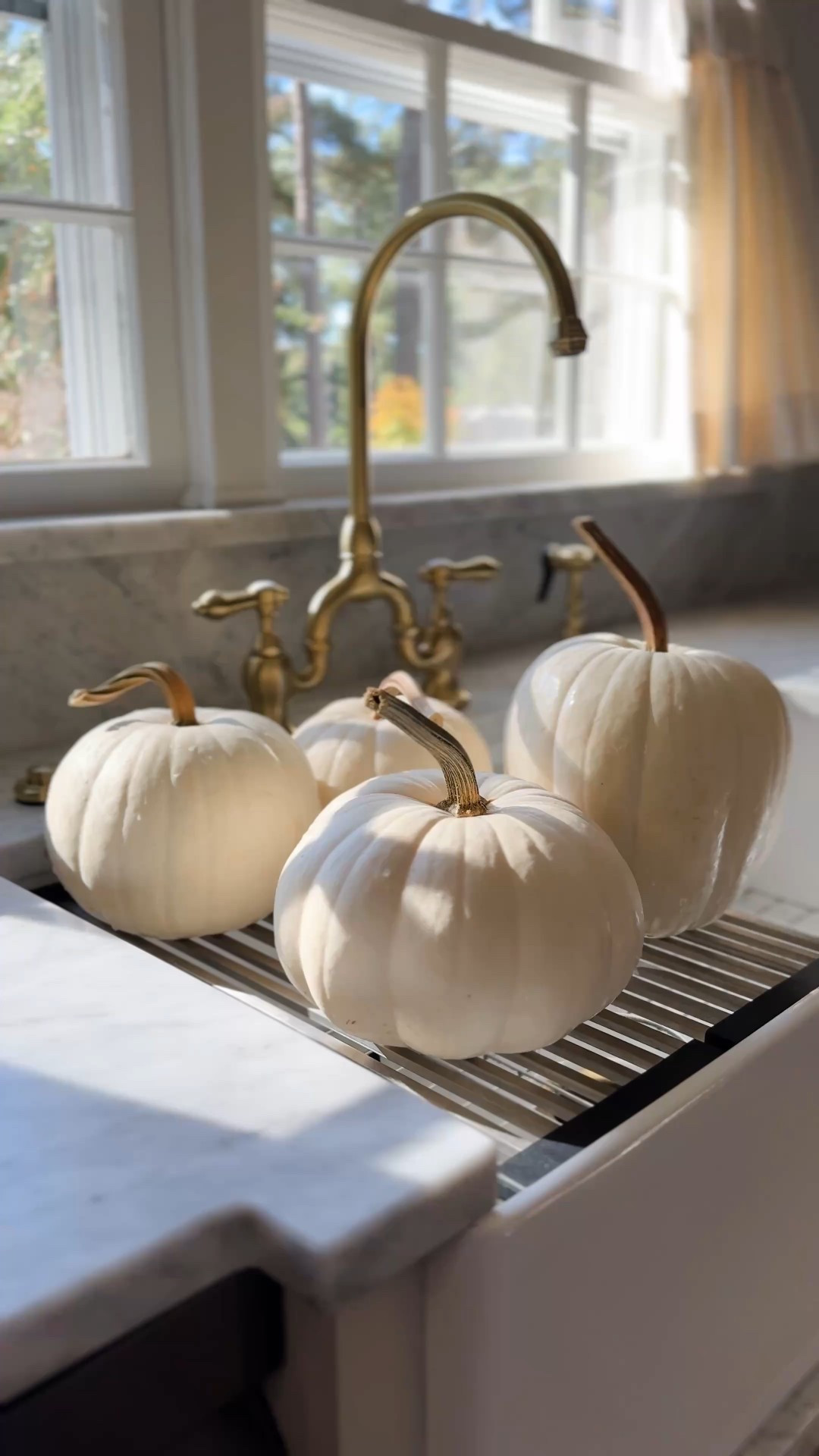 Sharing two modern takes on pumpkin carving — both cozy, beautiful, and completely mess-free. 🤍🎃

✨ Pumpkin Lantern:
I used a white pumpkin and circular cookie cutters to create soft glowing light holes — it looks like a fall table lantern once you add a candle or twinkle lights inside.

🌸 Floral Pumpkin Centerpiece:
For the second idea, I hollowed out another pumpkin, placed a small vase inside, and added a few seasonal florals I already had. Perfect as a fall centerpiece for hosting or kitchen decor.

Bonus: I carved everything right in my Ruvati workstation sink, which made clean-up so easy — just rinse the seeds in the colander and go.

Linked everything I used (and a few cozy fall favorites) below! 

#LTKHalloween #LTKHome #LTKSeasonal