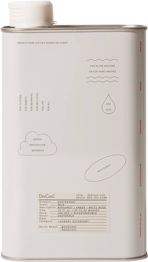 DedCool - Vegan Laundry DEDtergent | Clean, Non-Toxic Fragrance For All (Milk, 32 fl oz | 946 ml) | Amazon (US)