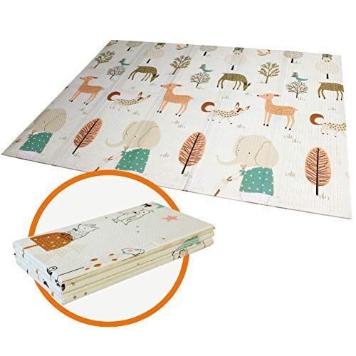Baby Folding mat Play mat Extra Large Foam playmat Crawl mat Reversible Waterproof Portable Doubl... | Amazon (US)