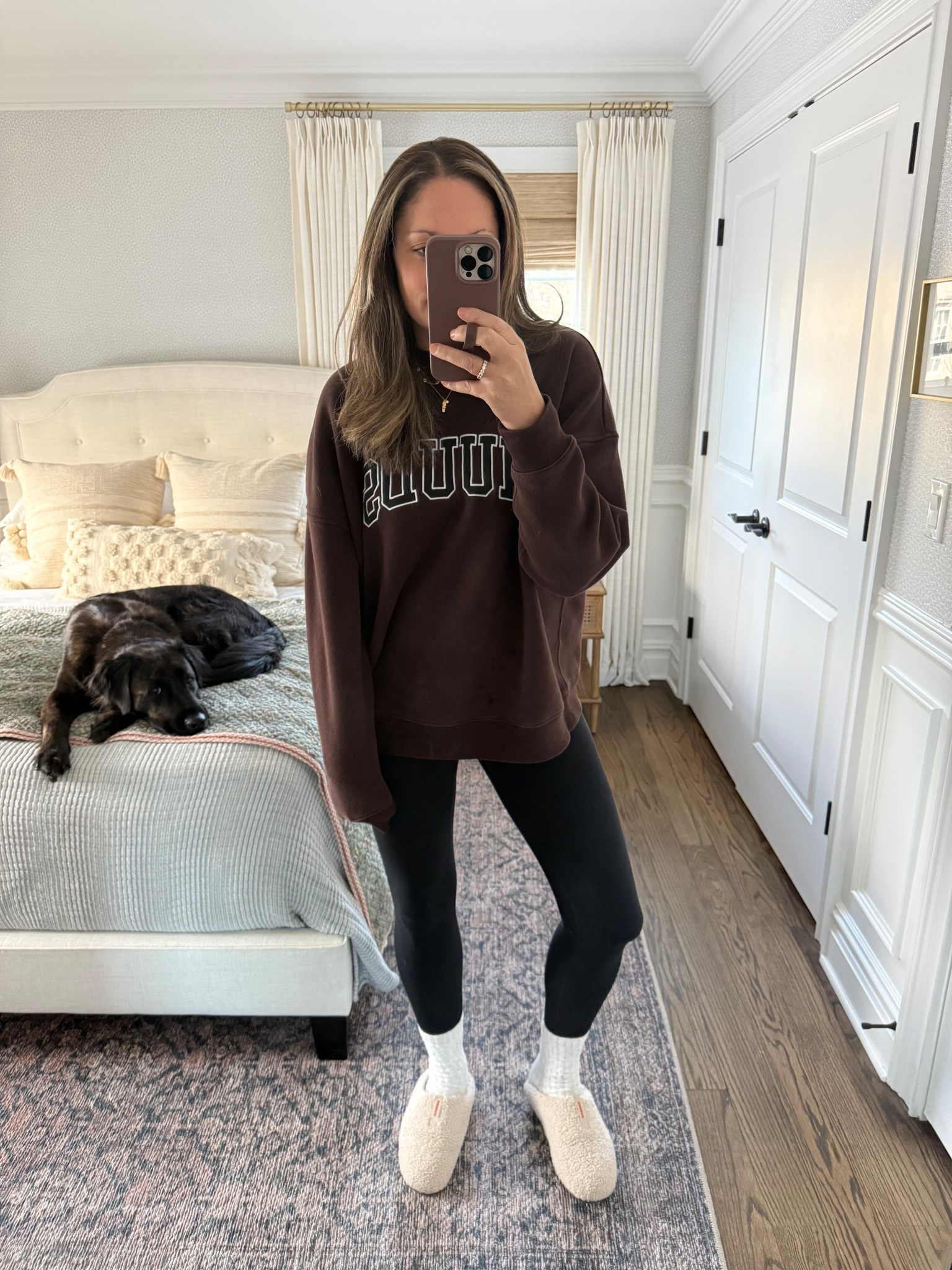 The coziest sweatshirt of all time! Paired with my favorite Amazon leggings and Bombas socks + slippers! 

#LTKmorningroutine #LTKootd #LTKmomlife