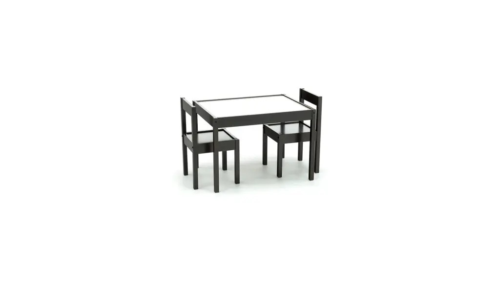 Mainstays Kids 3-Piece Table and Chair Set, Espresso | Walmart (US)