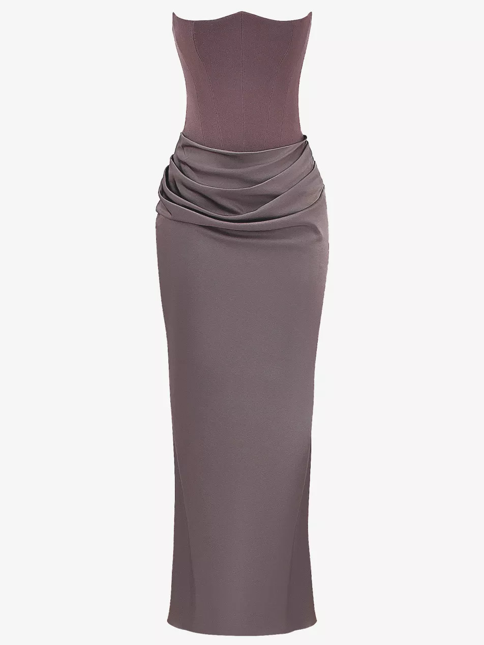 Persephone strapless corset woven maxi dress | Selfridges