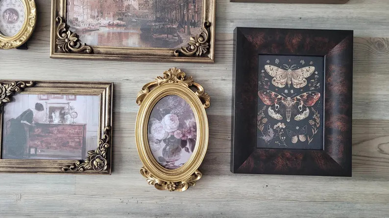 Vintage and Modern Picture Frames: Gold Ornate, Moody, Dark Academia, Gallery Wall, Maximalist, M... | Etsy (US)