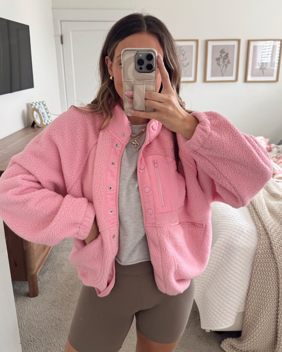 Amazon spring favorites. My favorite fleece and biker shorts t-shirt  
Size M

#LTKootd #LTKfitnessgoals #LTKSeasonal