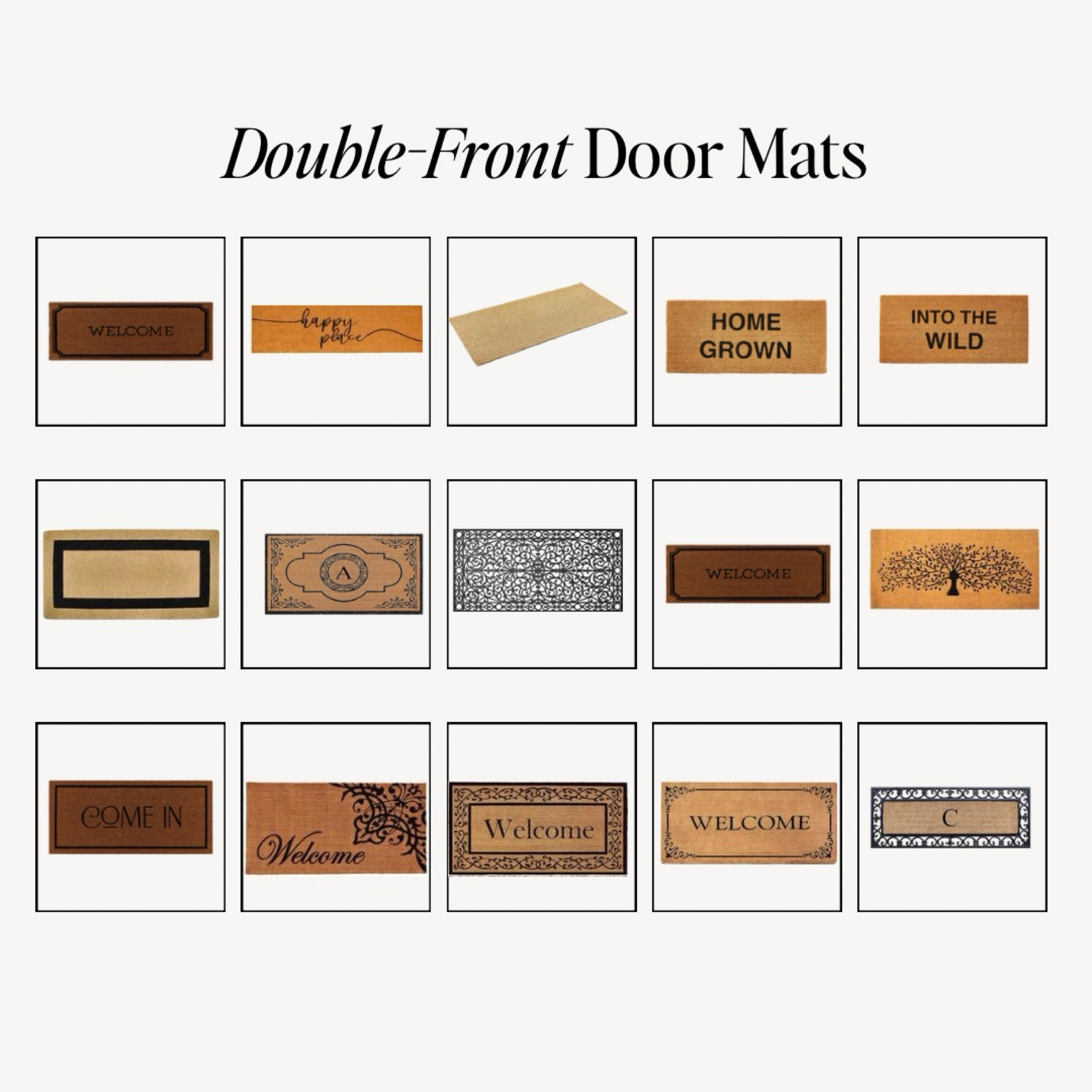 Double front door mats