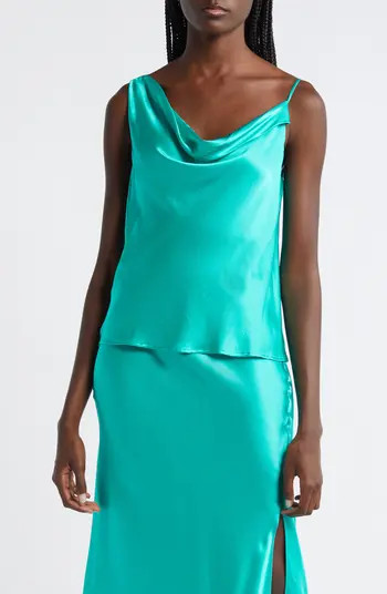 Rails Mae Asymmetric Sleeveless Satin Top | Nordstrom | Nordstrom