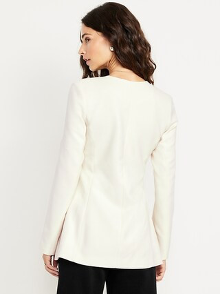 Fitted Long Blazer | Old Navy (US)