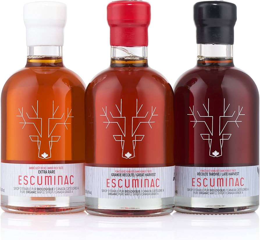 Escuminac Canadian Maple Syrup Variety Set, Including our 3 Harvests Extra Rare, Great Harvest, L... | Amazon (US)
