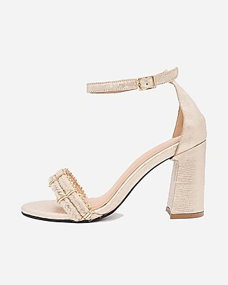 Kaanas Rose Gold Ankle Strap Heel | Express