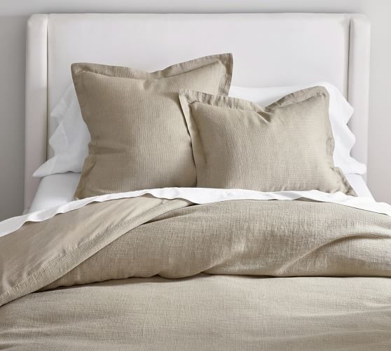 European Flax Linen Waffle Duvet Cover | Pottery Barn (US)