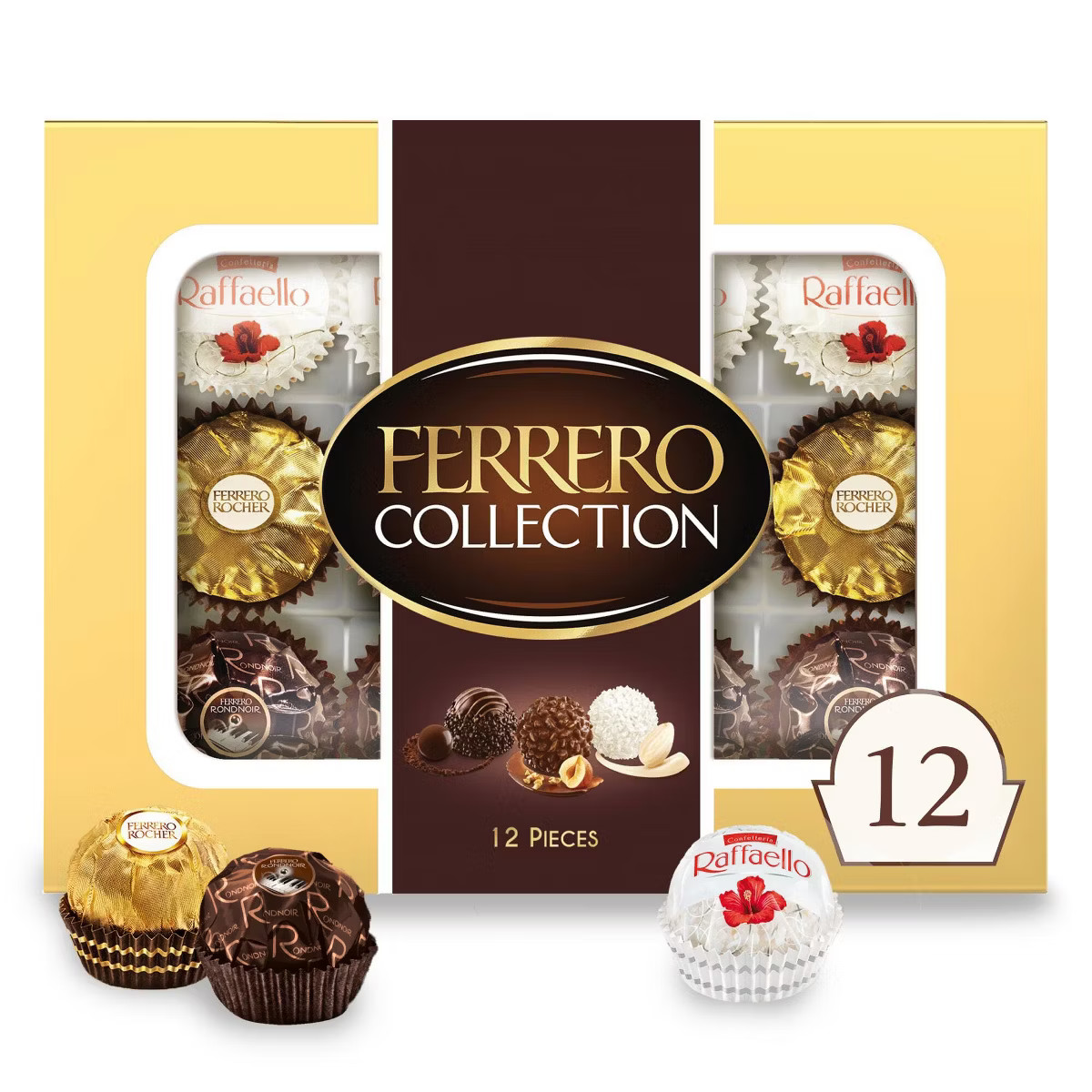 Ferrero Rocher Collection Assorted Chocolates Candy Variety Pack - 4.6oz/12ct | Target